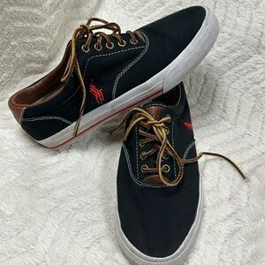 Polo Ralph Lauren | Vaughn Canvas/Leather Shoes, Size 8.5D, Very Good Condition